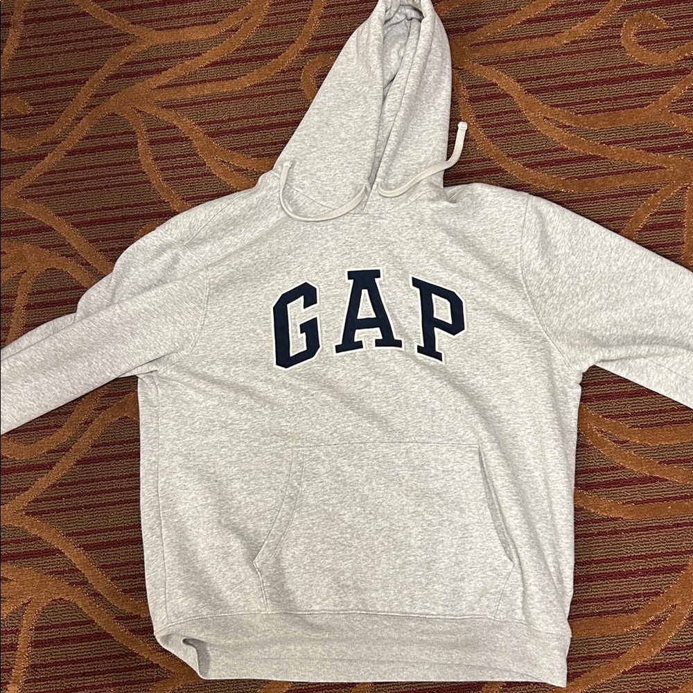 GAP Gray Hoodie with Navy Logo